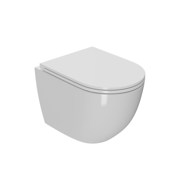 Комплект BAU 6 в 1: усиленная инсталляция BAU IDEAL, унитаз подвесной безободковый вихревой Bau Dream Hurricane3, сиденье дюропласт микролифт, клавиша BAU Round, белый/хром