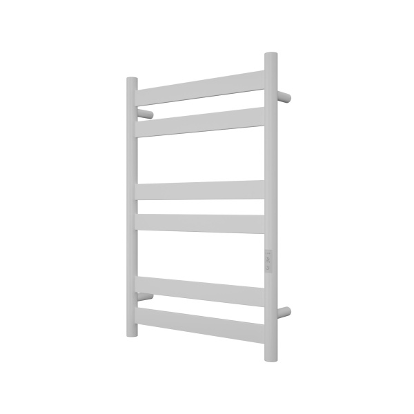 Полотенцесушитель дизайнерский электрический, профильный BAU Mix 50х80, 6 планок, универсальный, белый полуматовый