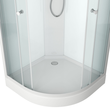 Душевая кабина BAU Dream 90x90х215, прозрачное закаленное стекло, белая