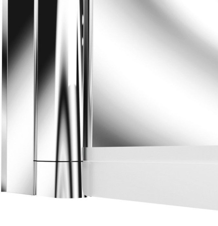 Шторка на ванну BAU Dream поворотная 140x80, прозрачное закаленное стекло 6 мм, хромированный профиль