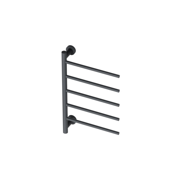 Полотенцесушитель дизайнерский электрический BAU Nimb Gun Grey 62,5х40, подключение нижнее, темно-серый металлик