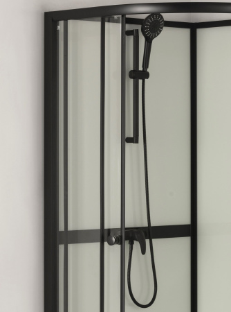 Душевая кабина BAU Nimb Black Rand 90x90х215, прозрачное закаленное стекло, черный профиль