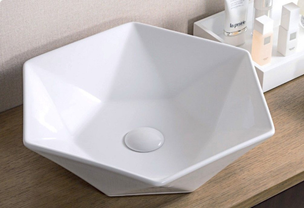 Раковина накладная на столешницу BAU Crystal 40х40, белая