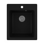Мойка для кухни BAU Stil Black coal 42х50, выпуск с сифоном в комплекте, черный уголь