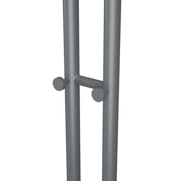 Полотенцесушитель, дизайн-радиатор электрический Маргроид BAU Inaro II Gun Grey 120х12, темно-серый металлик с таймером