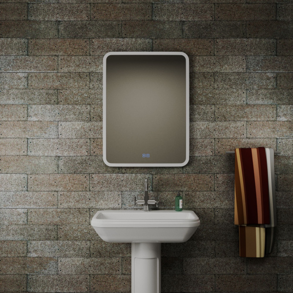Зеркало Bau Stil 60х80, LeD подсветка, сенсор, антипар, пластиковый защитный корпус