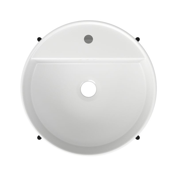 Раковина напольная с металлическими ножками BAU Omega белая + выпуск клик-клак, хром