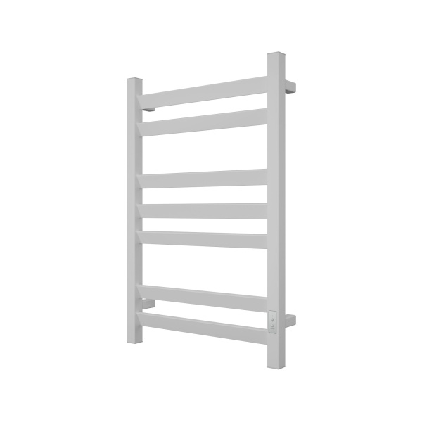 Полотенцесушитель электрический профильный BAU Hotel Veer 50х80, 7 планок, универсальный, белый полуматовый