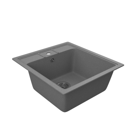 Мойка для кухни BAU Stil Gray stone 45х50, выпуск с сифоном в комплекте, серый камень