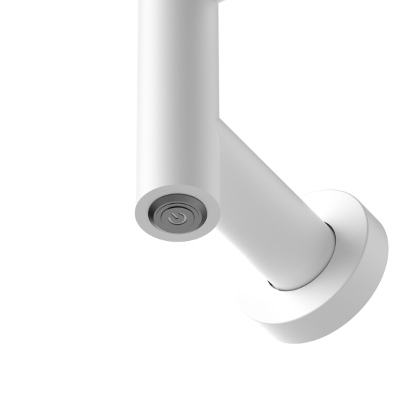 Полотенцесушитель дизайнерский электрический BAU Nimb White 62,5х40, подключение нижнее, белый матовый