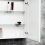 Зеркало-шкаф Bau Stil 70х80, LED подсветка, сенсор, плавное закрывание, оборачиваемый