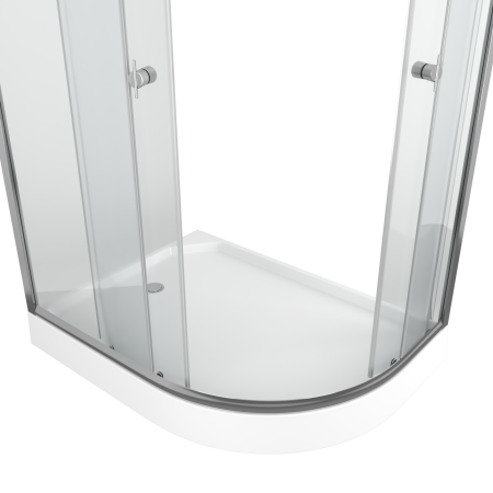 Душевой уголок BAU Dream Hit с поддоном 120x85х195, прозрачное закаленное стекло, хромированный профиль, левая
