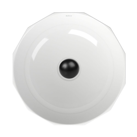 Раковина накладная со смесителем и выпуском (на столешницу BAU Diamond D40, белая + смеситель Hotel Black, черный, выпуск клик-клак черный)