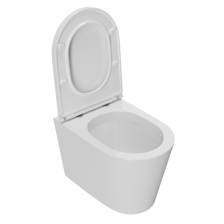 Комплект BAU 6 в 1: усиленная инсталляция BAU IDEAL, унитаз подвесной безободковый торнадо обратного потока Bau Nimb Hurricane-2, сиденье микролифт, клавиша BAU Wheel антивандальная, нерж. сталь хром