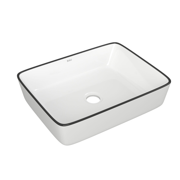 Комплект для ванной, 3 предмета (тумба Bau Dream 80, графит + раковина санфаянс накладная BAU Hotel Black Rand 48х37, смеситель высокий Hotel Black)