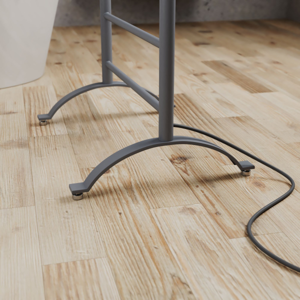 Полотенцесушитель дизайнерский электрический BAU Stil Floor Gun Grey 90х50, темно-серый металлик