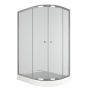 Душевой уголок BAU Dream Hit с поддоном 120x85х195, прозрачное закаленное стекло, хромированный профиль, левая