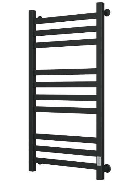 Полотенцесушитель электрический профильный Маргроид BAU В81/10 50х100, 3 вставки 3-4-3, черный матовый RAL 9005 с таймером справа
