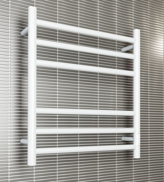 Полотенцесушитель электрический BAU Stil 50х60, 6 планок, универсальный, белый полуматовый