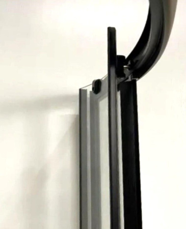 Душевой уголок BAU Dream с поддоном 90x90х195, прозрачное закаленное стекло с черной мозаикой 5 мм, черный матовый профиль