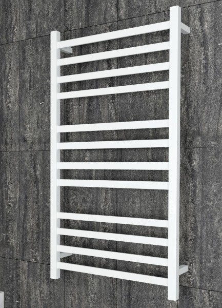 Полотенцесушитель электрический профильный BAU Hotel 60х120, 12 планок, универсальный, белый полуматовый
