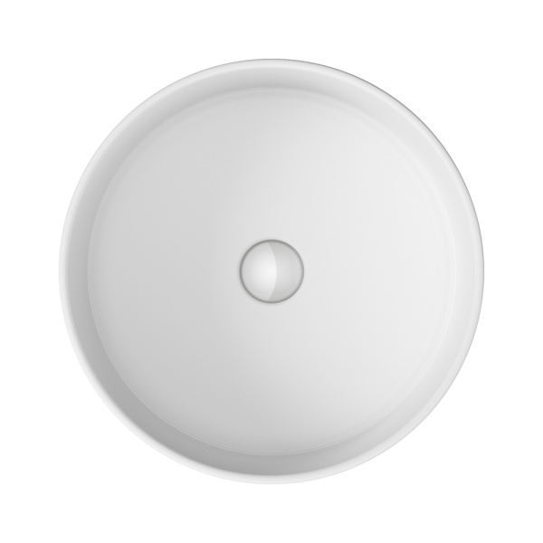 Раковина накладная со смесителем и выпуском (Умывальник BAU Dream круглый D41, белый + смеситель для раковины высокий Hotel Still, выпуск клик клак, белый)