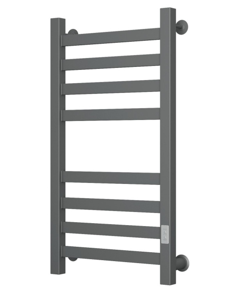 Полотенцесушитель электрический профильный Маргроид BAU Gun Grey В81/10 40х80 темно-серый металлик с таймером, универсальное подключение