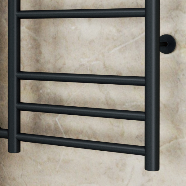 Полотенцесушитель водяной Маргроид BAU В10 40х60, П6 (3+3) боковое подключение 50, черный матовый RAL 9005