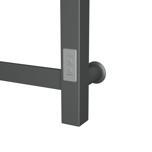 Полотенцесушитель электрический профильный Маргроид BAU Gun Grey В81/10 40х60, П4 темно-серый металлик с таймером, универсальное подключение