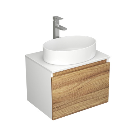 Комплект для ванной, 3 предмета (Тумба Bau Dream Blackwood 60, раковина BAU Nimb 50х36, смеситель для раковины высокий Hotel Still, нержавеющая сталь)