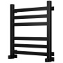 Полотенцесушитель водяной профильный Маргроид BAU В81/10 50х60, 2 вставки 3+3 размер 30*10, вентили 855-404, черный матовый RAL 9005
