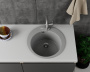 Мойка для кухни врезная кварцевая в комплекте с сифоном BAU Dream Gray silk 51, серый шёлк