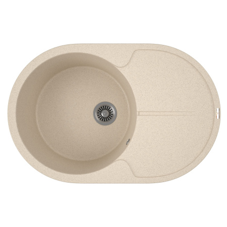 Мойка для кухни врезная кварцевая в комплекте с сифоном BAU Dream Sand 78х51, песочный