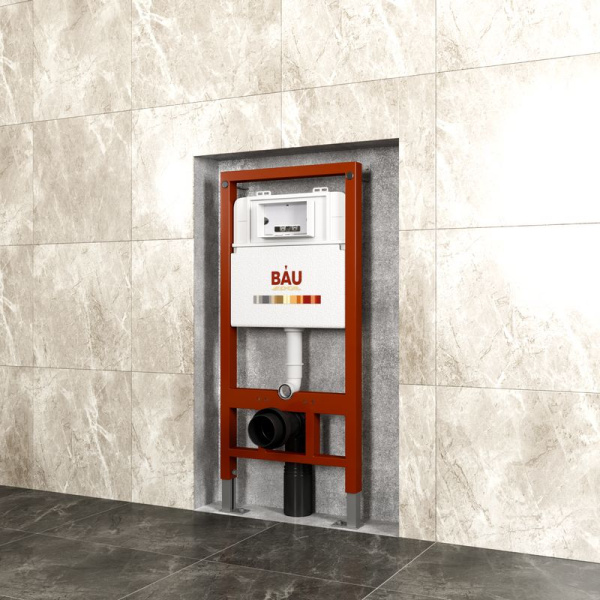 Комплект BAU 6 в 1: инсталляция BAU PRO, унитаз подвесной безободковый Bau Hotel PRO, сиденье быстросъемное микролифт, клавиша Hotel, черный матовый