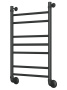 Полотенцесушитель водяной Маргроид BAU В10 80х50, П7 (2+3+2) скрытое подключение 50, в комплекте с уголками, черный матовый RAL 9005