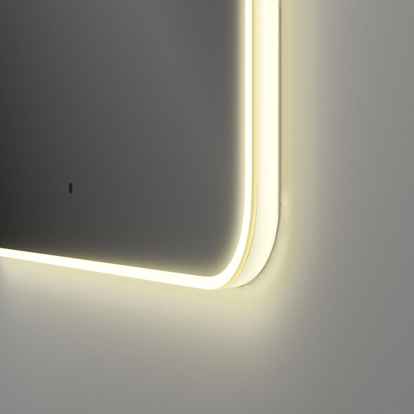 Зеркало Bau Hotel Limited Edition 1200х800, сенсор на взмах, c LED подсветкой, защитный корпус с высокой светопроницаемостью, теплый свет