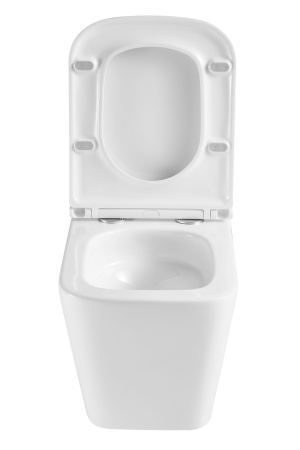 Унитаз подвесной безободковый вихревой со скрытым сливом Bau Stil Hurricane3, сиденье дюропласт микролифт