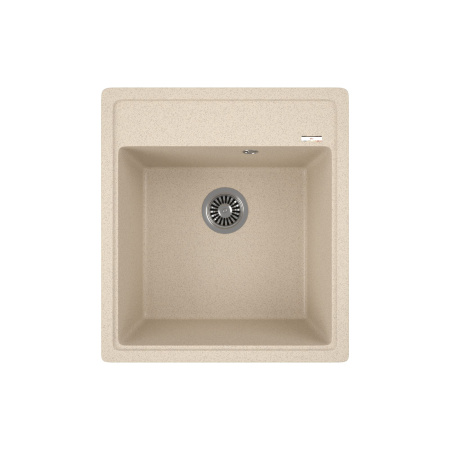 Мойка для кухни врезная кварцевая в комплекте с сифоном BAU Stil Sand 46х51, песочный
