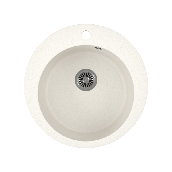 Мойка для кухни BAU Dream Pro D 48, без выпуска, белый песок