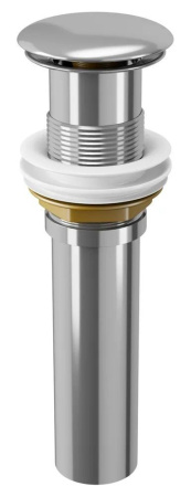 Раковина накладная на столешницу BAU Nimb овальная 50х36, белая,  выпуск клик клак, хром