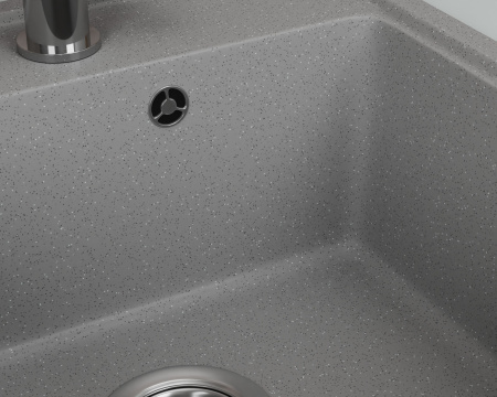 Мойка для кухни BAU Stil Pro 43х49, без выпуска, серый камень
