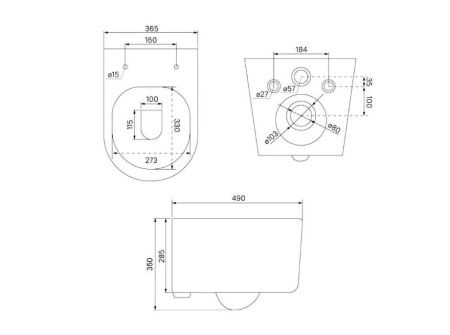 Комплект BAU 6 в 1: инсталляция BAU PRO, унитаз подвесной безободковый Bau Hotel PRO, сиденье быстросъемное микролифт, клавиша из стекла Dream, черная