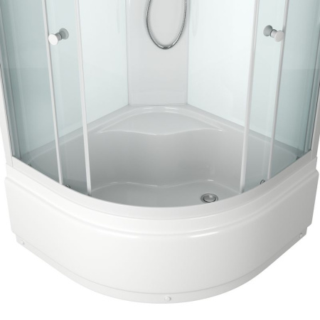 Душевая кабина с высоким поддоном BAU Dream 90x90х215, прозрачное закаленное стекло, черная