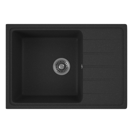 Мойка для кухни с крылом BAU Stil Pro 60х42 без выпуска, черный камень