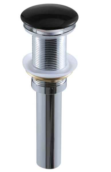 Тумба с раковиной и выпуском (Тумба Bau Dream Blackwood 50, умывальник BAU Mini 24х24, выпуск клик клак, черный)