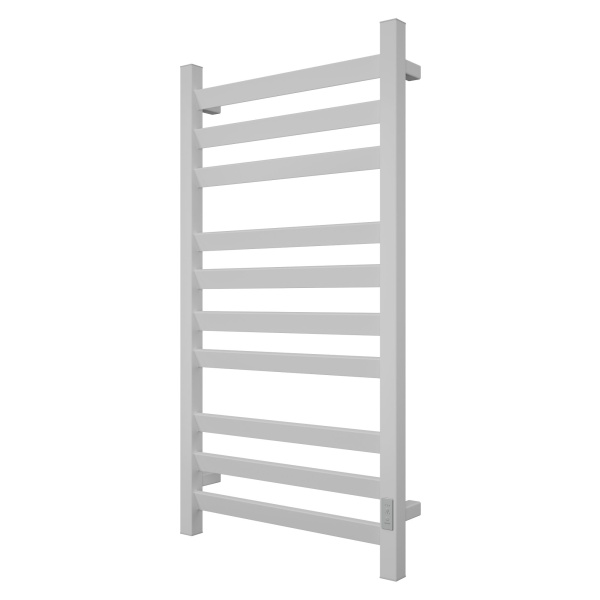 Полотенцесушитель электрический профильный BAU Hotel Veer 50х100, 10 планок, универсальный, белый полуматовый