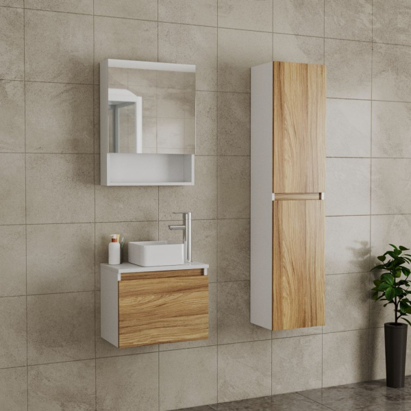 Пенал подвесной Bau Dream Blackwood 35*150, 2 дверцы, универсальный