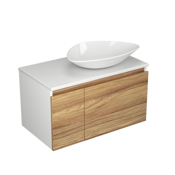 Тумба с раковиной (Тумба Bau Dream Blackwood 80, умывальник BAU Triangle 59х39)