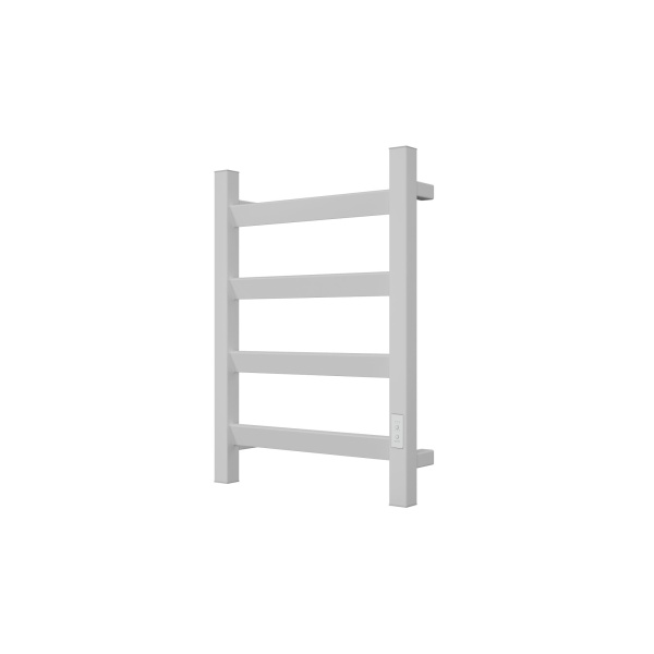 Полотенцесушитель электрический профильный BAU Hotel Veer 40х60, 4 планки , универсальный, белый полуматовый