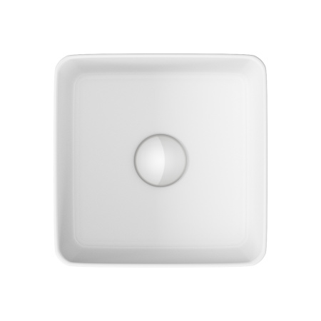 Раковина накладная на столешницу BAU Mini квадратная 24х24 белая, выпуск клик клак, белый